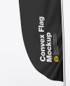 Matte Convex Flag Mockup In Outdoor Advertising Mockups On Yellow