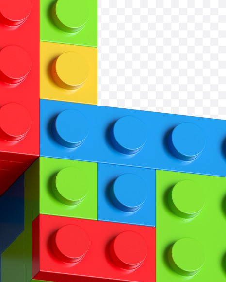 Letter O from Lego Blocks Font on Yellow Images Creative Fonts