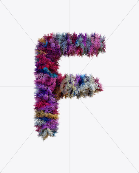 Letter F from Clown Font on Yellow Images Creative Fonts