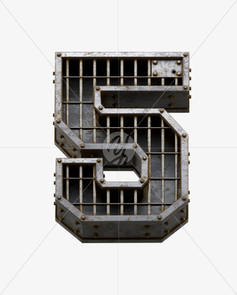 5 jail from Jail Font on Yellow Images Creative Fonts