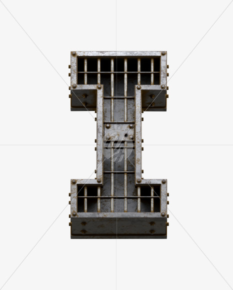 I jail from Jail Font on Yellow Images Creative Fonts