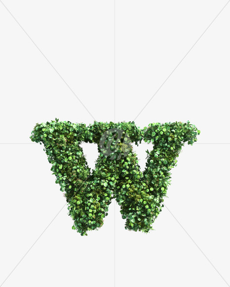 green_plant_lowercase_w