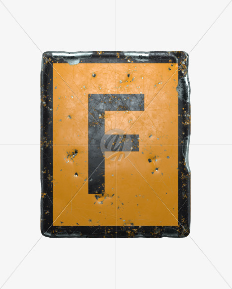 Download F From Orange Square Sign Alphabet On Yellow Images Creative Fonts