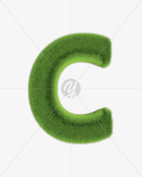 C From Grassy Font Lawn On Yellow Images Creative Fonts