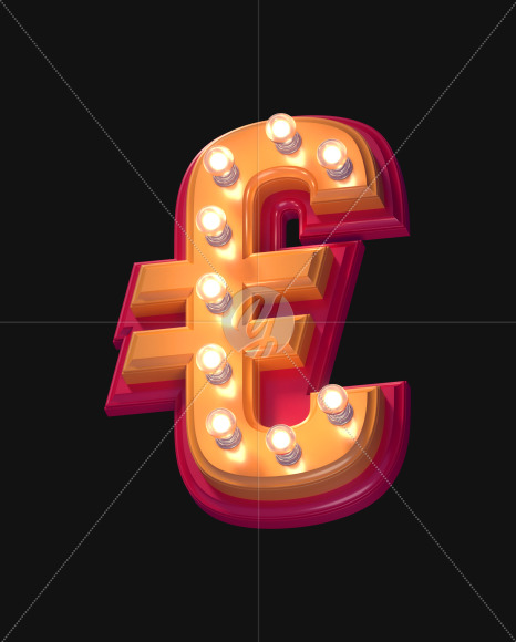 Download Euro From Light Lamp Font On Yellow Images Creative Fonts