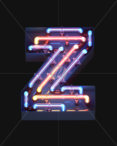 Z From Neon 2077 Font On Yellow Images Creative Fonts