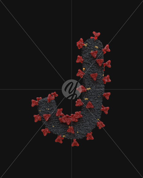 Corona Virus Typeface text J