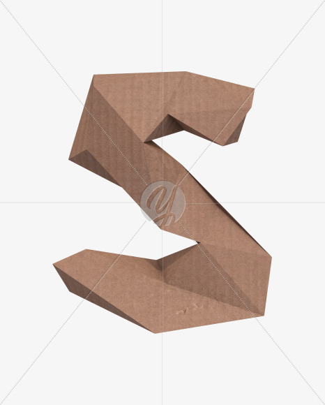 Low Polygon Cardboard text typeface S