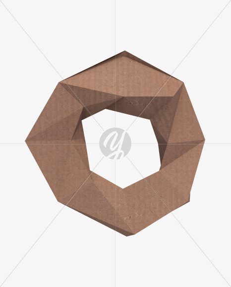 Low Polygon Cardboard text typeface O