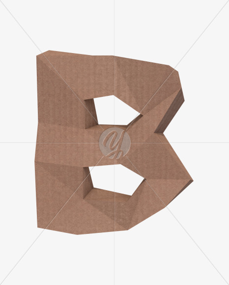 Low Polygon Cardboard text typeface B