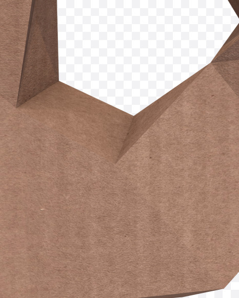 Low Polygon Cardboard text typeface P