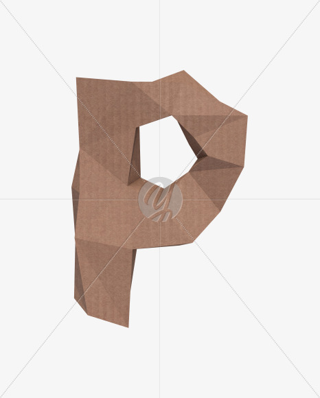 Low Polygon Cardboard text typeface P
