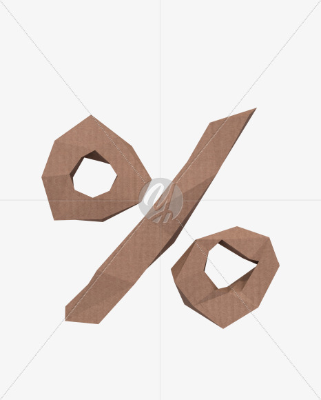 Low Polygon Cardboard text typeface Percent