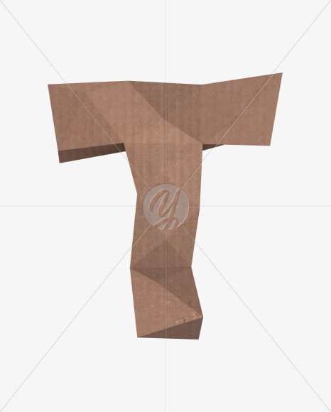Low Polygon Cardboard text typeface T