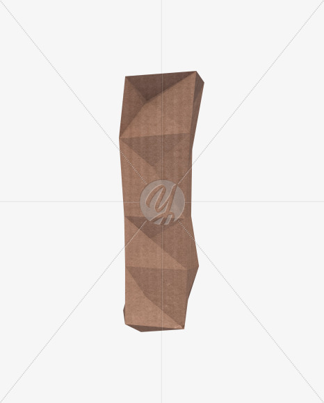 Low Polygon Cardboard text typeface I