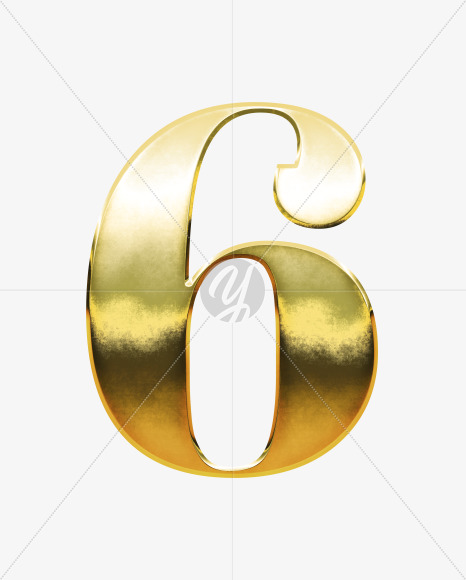 6 from Gold Font on Yellow Images Creative Fonts