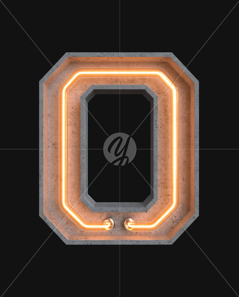 Concrete with neon lights