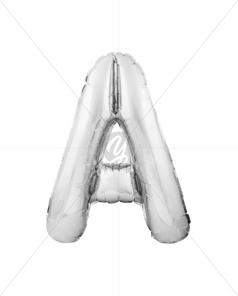 Silver Helium Balloon Font Letters and Numbers