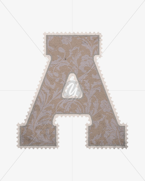 Vintage postal stamps alphabet