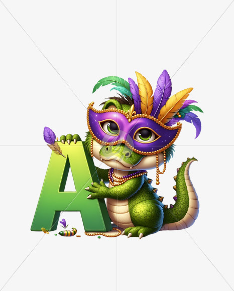 Mardi Grass Alphabet