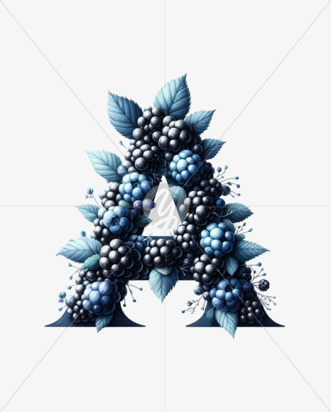 Spring Blackberry Alphabet Letters