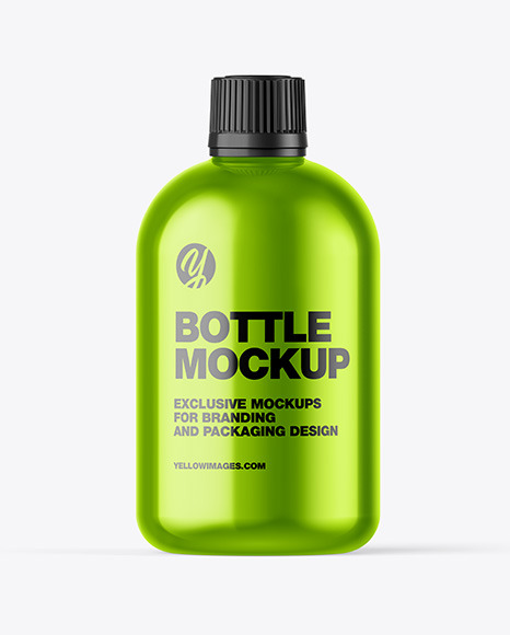 Metallic Bottle Mockup PSD #2