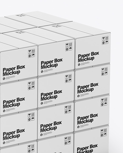 Download Wooden Pallet With Paper Boxes Mockup In Box Mockups On Yellow Images Object Mockups