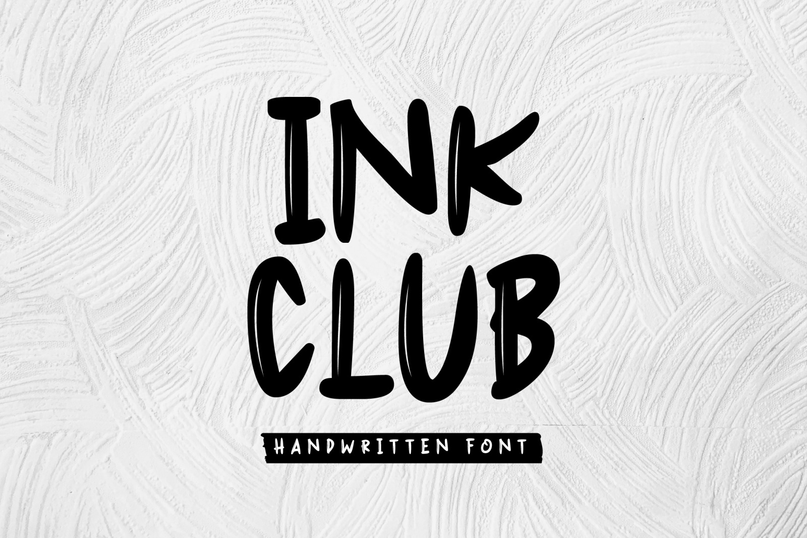 Ink Club Handwritten Font In Fonts On Yellow Images Creative Store