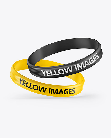 Two Glossy Silicone Wristbands PSD #2