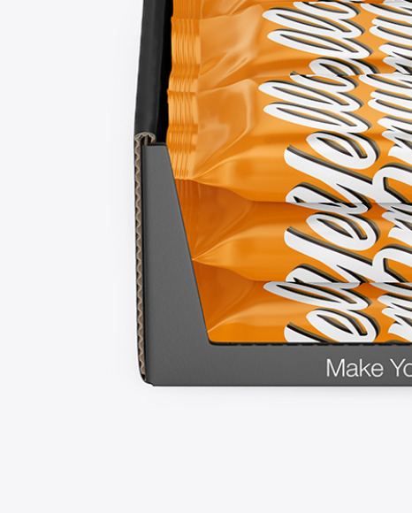 Display Box with Snack Bars Mockup PSD #3