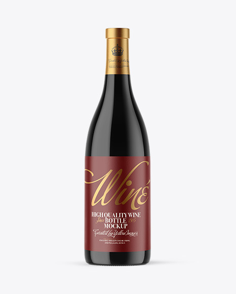 Dark Glass Wine Bottle Mockup