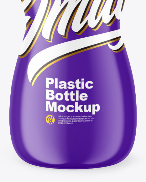 Glossy Plastic Bottle Mockup PSD #1