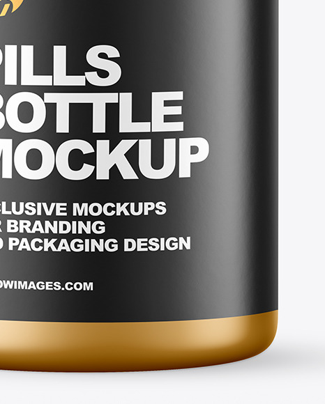 Matte Metallic Pills Bottle Mockup PSD #7