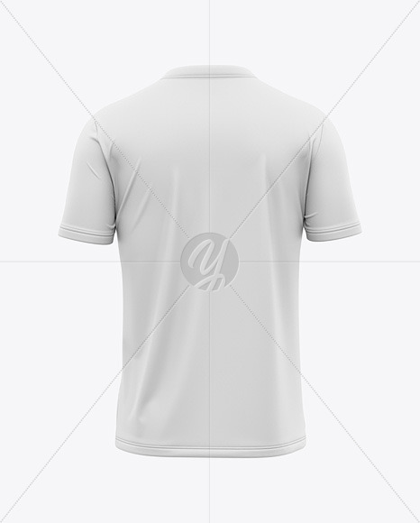 Men S V Neck T Shirt Mockup Back View In Apparel Mockups On Yellow Images Object Mockups