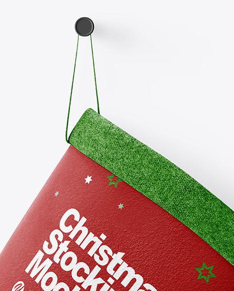 Christmas stocking Mockup PSD #1