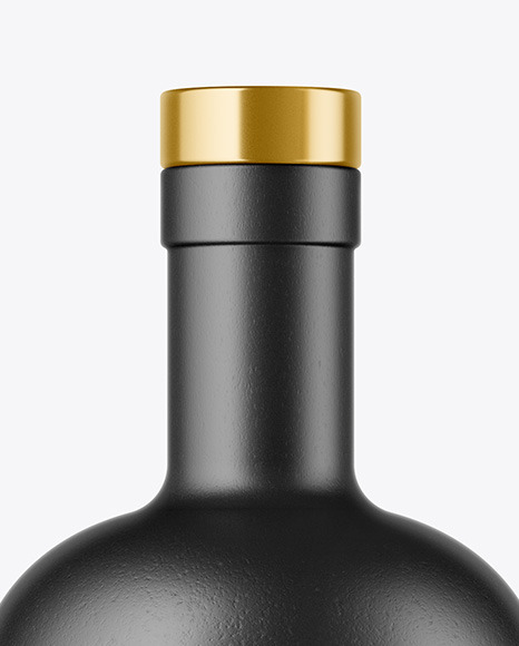 Ceramic Bottle with Wooden Cap Mockup PSD #1