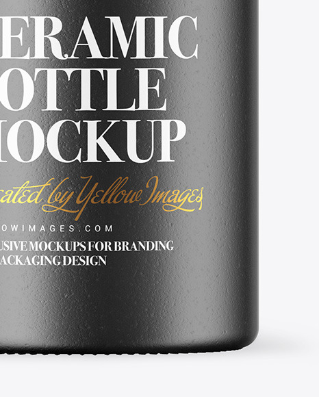 Ceramic Bottle with Wooden Cap Mockup PSD #7