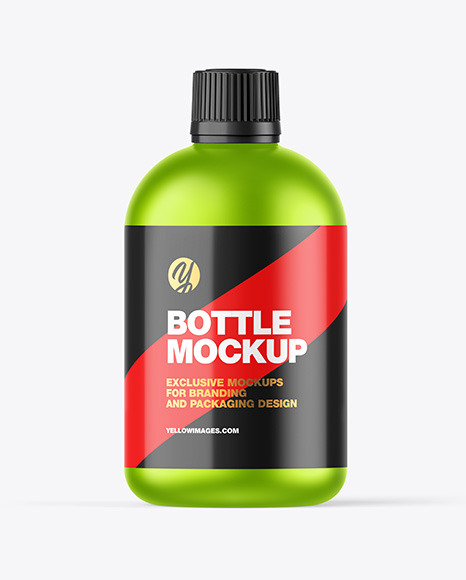 Matte Metallic Bottle Mockup PSD #2