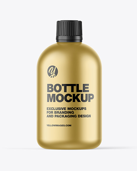 Matte Metallic Bottle Mockup