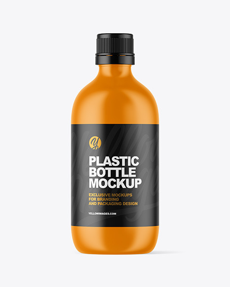 Matte Plastic Bottle Mockup