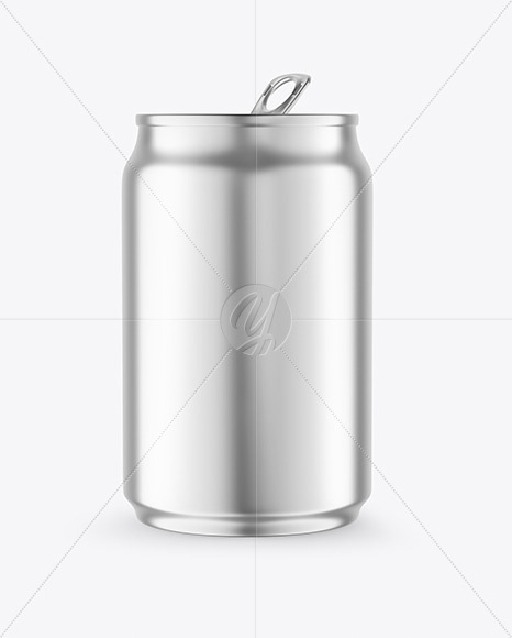 250ml Matte Metallic Drink Can Mockup PSD #3