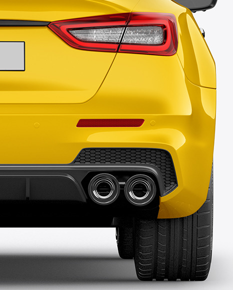 Luxury Sedan Mockup   Back View PSD #1