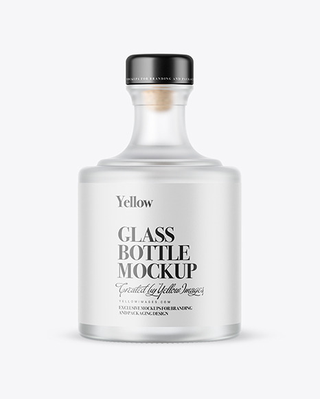 Frosted Glass Bottle Mockup PSD #3