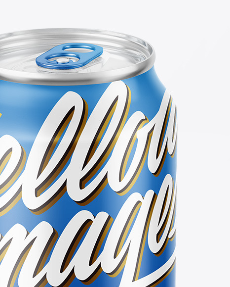 Glossy Drink Can Mockup PSD #1