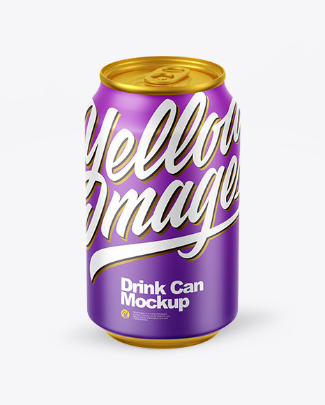 Matte Drink Can Mockup PSD #2