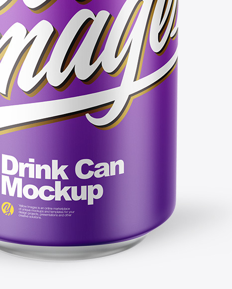 Download Matte Drink Can Mockup in Can Mockups on Yellow Images Object Mockups