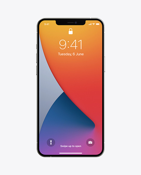 Apple iPhone 12 Pro Max Silver Mockup