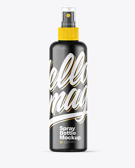Glossy Spray Bottle Mockup PSD #2
