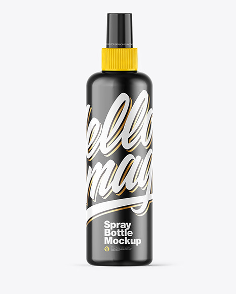 Download Glossy Spray Bottle Mockup In Bottle Mockups On Yellow Images Object Mockups