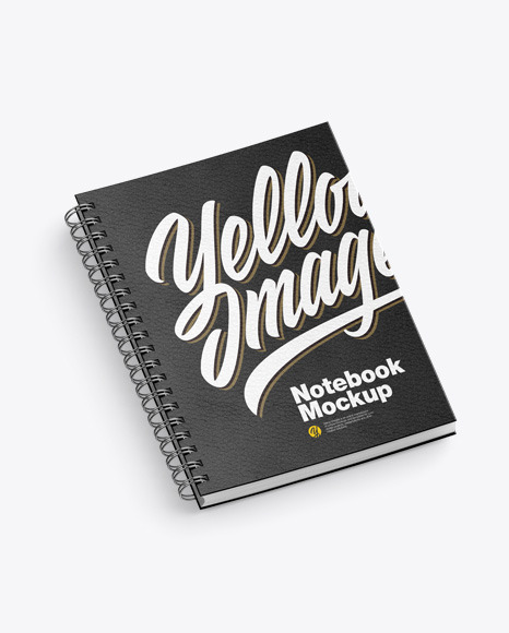 Download Leather Notebook Mockup In Stationery Mockups On Yellow Images Object Mockups